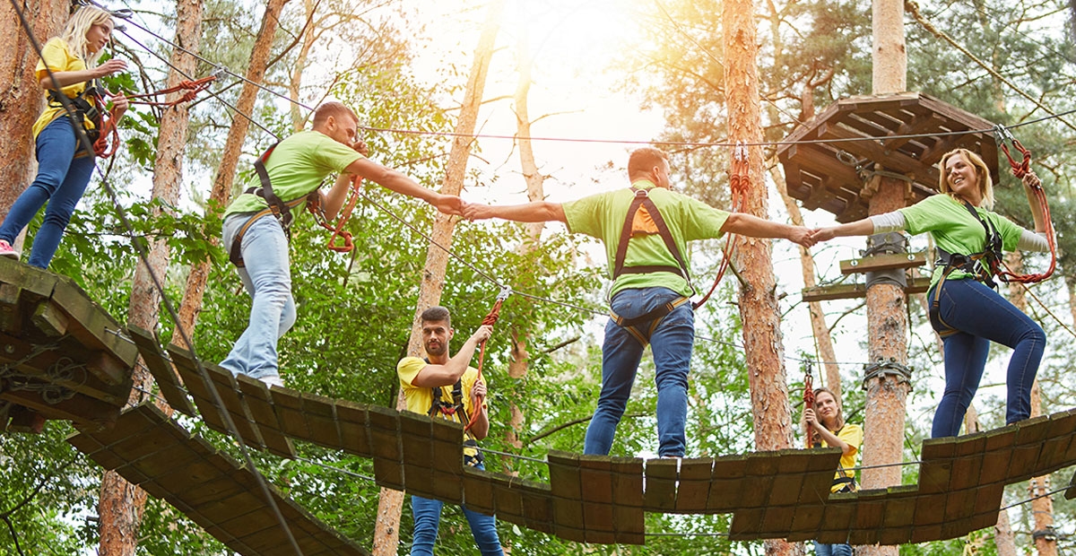 People climbing